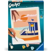 Ravensburger - CreArt pictura pe numere pentru adulti cabana pe plaja - ARTRVSPBN23896