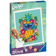 Ravensburger - CreArt pictura pe numere pentru adulti Disney Stitch floral - ARTRVSPBN23933