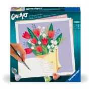 Ravensburger - CreArt pictura pe numere pentru adulti buchet de lalele - ARTRVSPBN25518