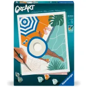 Ravensburger - CreArt pictura pe numere pentru adulti momente de relaxare la piscina - ARTRVSPBN25523