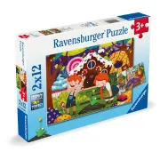 Ravensburger - Puzzle povesti cu zane 2x12 piese - ARTRVSPC04045