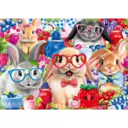 Ravensburger - Puzzle iepurasi si fructe de padure 35 piese - ARTRVSPC04063