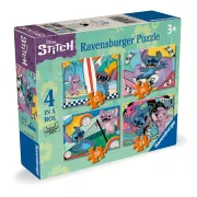 Ravensburger - Puzzle Disney Stitch 4 buc in cutie 12 16 20 24 piese - ARTRVSPC04106