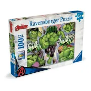 Ravensburger - Puzzle Marvel Hulk 100 piese XXL - ARTRVSPC04119