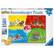Ravensburger - Puzzle diferite tipuri de Pokemoni 150 piese XXL - ARTRVSPC10035