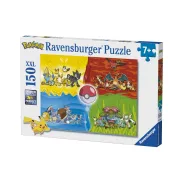Ravensburger - Puzzle diferite tipuri de Pokemoni 150 piese XXL - ARTRVSPC10035