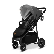Carucior sport, Lionelo, Natt, De la nastere, Cu accesorii si capotina XXL reglabila, 0 - 22 kg, Conform cu standardele europene de securitate EN1888-1, EN1888-2, Gri BYNLO-NATT_GREY_STONE