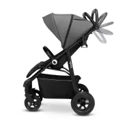 Carucior sport, Lionelo, Natt, De la nastere, Cu accesorii si capotina XXL reglabila, 0 - 22 kg, Conform cu standardele europene de securitate EN1888-1, EN1888-2, Gri BYNLO-NATT_GREY_STONE
