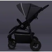 Carucior sport, Lionelo, Natt, De la nastere, Cu accesorii si capotina XXL reglabila, 0 - 22 kg, Conform cu standardele europene de securitate EN1888-1, EN1888-2, Gri BYNLO-NATT_GREY_STONE