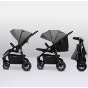 Carucior sport, Lionelo, Natt, De la nastere, Cu accesorii si capotina XXL reglabila, 0 - 22 kg, Conform cu standardele europene de securitate EN1888-1, EN1888-2, Gri BYNLO-NATT_GREY_STONE
