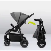 Carucior sport, Lionelo, Natt, De la nastere, Cu accesorii si capotina XXL reglabila, 0 - 22 kg, Conform cu standardele europene de securitate EN1888-1, EN1888-2, Gri BYNLO-NATT_GREY_STONE