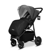 Carucior sport, Lionelo, Natt, De la nastere, Cu accesorii si capotina XXL reglabila, 0 - 22 kg, Conform cu standardele europene de securitate EN1888-1, EN1888-2, Gri BYNLO-NATT_GREY_STONE