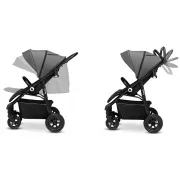 Carucior sport, Lionelo, Natt, De la nastere, Cu accesorii si capotina XXL reglabila, 0 - 22 kg, Conform cu standardele europene de securitate EN1888-1, EN1888-2, Gri BYNLO-NATT_GREY_STONE