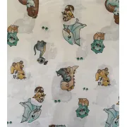 Cearsaf cu elastic din bumbac Ranforce Dino pentru patut/saltea de 140 x 70 x 12 cm - ASC6427968023034