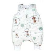 Sac De Dormit Cu Picioare Amy Poiana Cu Caprioare, Bumbac, 2.5 Tog, Marimea L (104-110cm), 78x54cm ,   Cu E Osete Integrate Pjb84804
