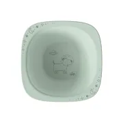 Set 2 castroane nip&reg; pentru mancarea copiilor cu motive gravate laser, din peste 90% materii prime vegetale, fara melamina, lavabile in masina de spalat vase, Made in Germany, 4+ luni, verde, nip 38844
