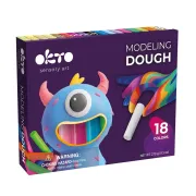 Set de plastilină pentru modelaj OKTO, 18 culori, 270 g, 3 ani+ KRTOK25008