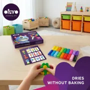 Set de plastilină pentru modelaj OKTO, 18 culori, 270 g, 3 ani+ KRTOK25008