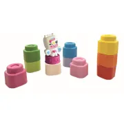 Clementoni - Set de joaca educational Soft Clemmy Unicorn cu 10 cuburi de constructie moi si lavabile - ARTCL17630