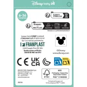 Clementoni - Jucarie educationala Soft Clemmy autobuz Disney Stitch cu 2 figurine si 6 cuburi moi si lavabile - ARTCL17974