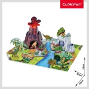 Cubic Fun - National Geographic Set de joaca 3D muntele dinozaurilor 54 piese - ARTCUDS1078h