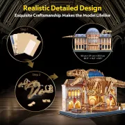 Cubic Fun - Puzzle 3D cu LED muzeul natural T-Rex 262 piese - ARTCUL546h