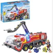 Playmobil - Autospeciala de pompieri pentru aeroport cu lumini si sunete - ARTPM71371