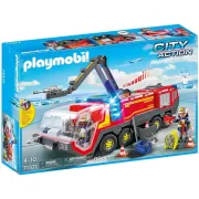 Playmobil - Autospeciala de pompieri pentru aeroport cu lumini si sunete - ARTPM71371