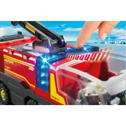 Playmobil - Autospeciala de pompieri pentru aeroport cu lumini si sunete - ARTPM71371