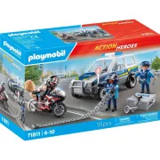 Playmobil - Jucarie de rol politisti in urmarirea hotului - ARTPM71811