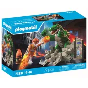 Playmobil - Jucarie de rol Lupta eroului cu soparla uriasa - ARTPM71831