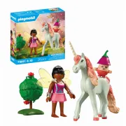 Playmobil - Jucarie de rol Figurina de colectie unicornul Sky Rose si zana - ARTPM71841