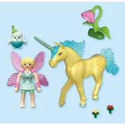 Playmobil - Jucarie de rol Figurina de colectie unicornul Sunshine Blossom si zana - ARTPM71842