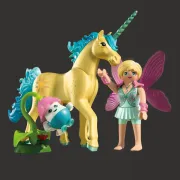 Playmobil - Jucarie de rol Figurina de colectie unicornul Sunshine Blossom si zana - ARTPM71842