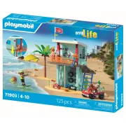 Playmobil - Jucarie de rol Turnul salvamarului si vehicul de plaja - ARTPM71903