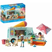 Playmobil - Jucarie de rol Stand de inghetata si magazin cu articole de surf - ARTPM71904