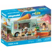 Playmobil - Jucarie de rol Stand de inghetata si magazin cu articole de surf - ARTPM71904