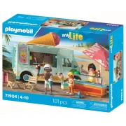 Playmobil - Jucarie de rol Stand de inghetata si magazin cu articole de surf - ARTPM71904