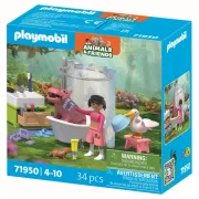 Playmobil - Jucarie de rol Distractia animalelor la baie - ARTPM71950