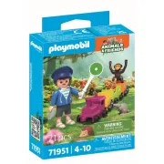 Playmobil - Jucarie de rol Plimbarea animalelor cu locomotiva - ARTPM71951
