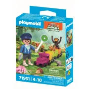 Playmobil - Jucarie de rol Plimbarea animalelor cu locomotiva - ARTPM71951