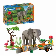Playmobil - Promo Pack Ingrijitor zoo cu elefant - ARTPM72068