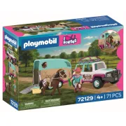 Playmobil - Jucarie de rol Masina cu remorca pentru transportat cai - ARTPM72129