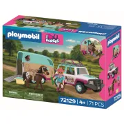 Playmobil - Jucarie de rol Masina cu remorca pentru transportat cai - ARTPM72129