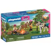 Playmobil - Jucarie de rol Excursie calare si foc de tabara - ARTPM72132