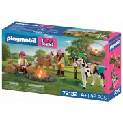 Playmobil - Jucarie de rol Excursie calare si foc de tabara - ARTPM72132