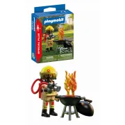 Playmobil - Figurina pompier si gratar - ARTPM72149