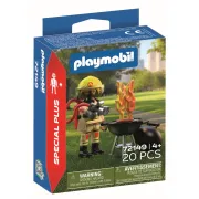 Playmobil - Figurina pompier si gratar - ARTPM72149