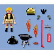 Playmobil - Figurina pompier si gratar - ARTPM72149