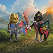 Playmobil - Set 2 figurine cavaleri rivali - ARTPM72175